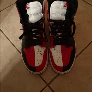 Nike Air Red and Black High-Top Sneakers